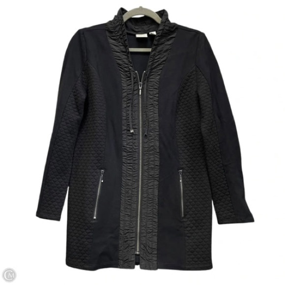 Zenergy by Chico's Jackets & Blazers - zenergy By Chicos Size 0 (Small) Black Quilted Relaxed Fit Lightweight Zip-Up